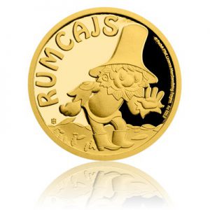 Reverzní strana pamětní mince Rumcajs.