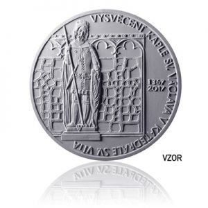 Stříbrná mince 200 Kč 2017 Vysvěcení kaple sv. Václava v katedrále sv. Víta proof