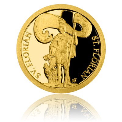 Zlatá mince Patroni - Svatý Florián proof