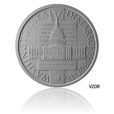 Stříbrná mince 500 Kč 2018 Přijetí Washingtonské deklarace